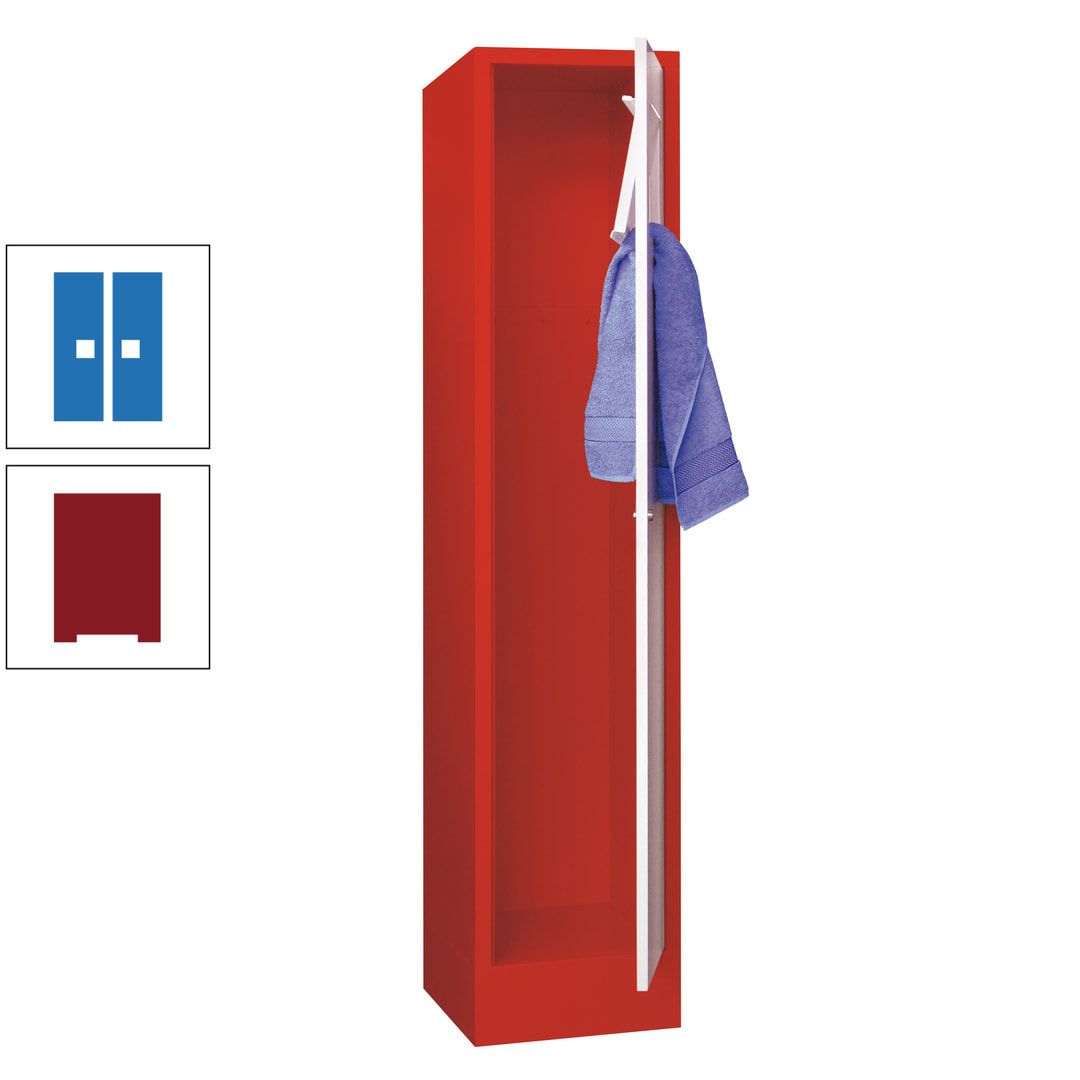 Wäschesammelschrank - 1.850 x 400 x 500 mm (HxBxT) - Sockel - Zylinderschloss - anthrazitgrau