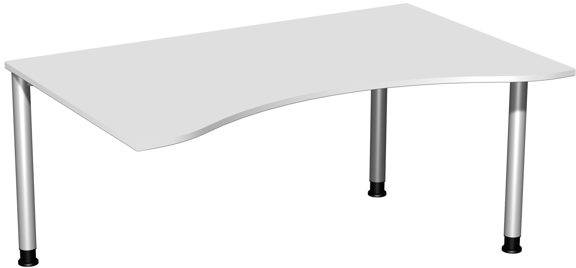 Ergo-Schreibtisch - 4-Fuß Flex - Bürotisch - Höhe 680-800 mm - 1.600 x 1.000 mm (BxT) - Gestell anthrazit - Ahorn