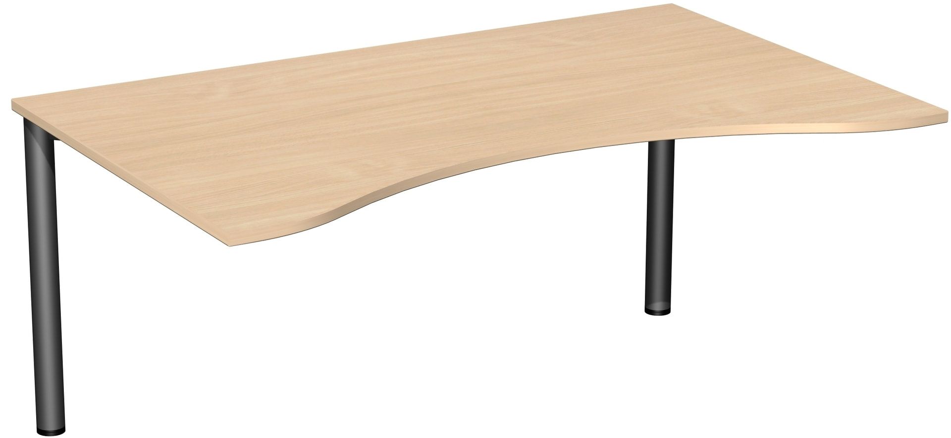 Ergo-Schreibtisch - 4-Fuß Flex - Bürotisch - 720 x 1.600 x 1.000 mm (HxBxT) - Gestell anthrazit - Ahorn