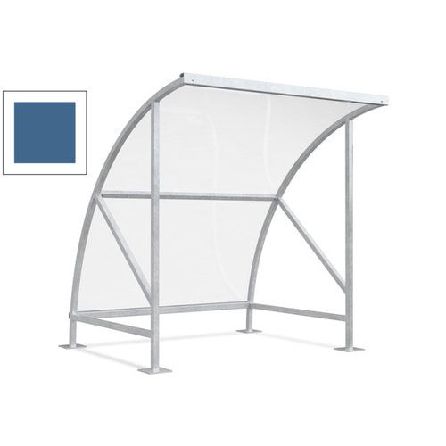 Fahrradunterstand - Fahrradgarage mit Bogendach - Stahl und Kunststoff - 2.290 x 2.090 x 2.100 mm (HxBxT) - Farbe Achatgrau