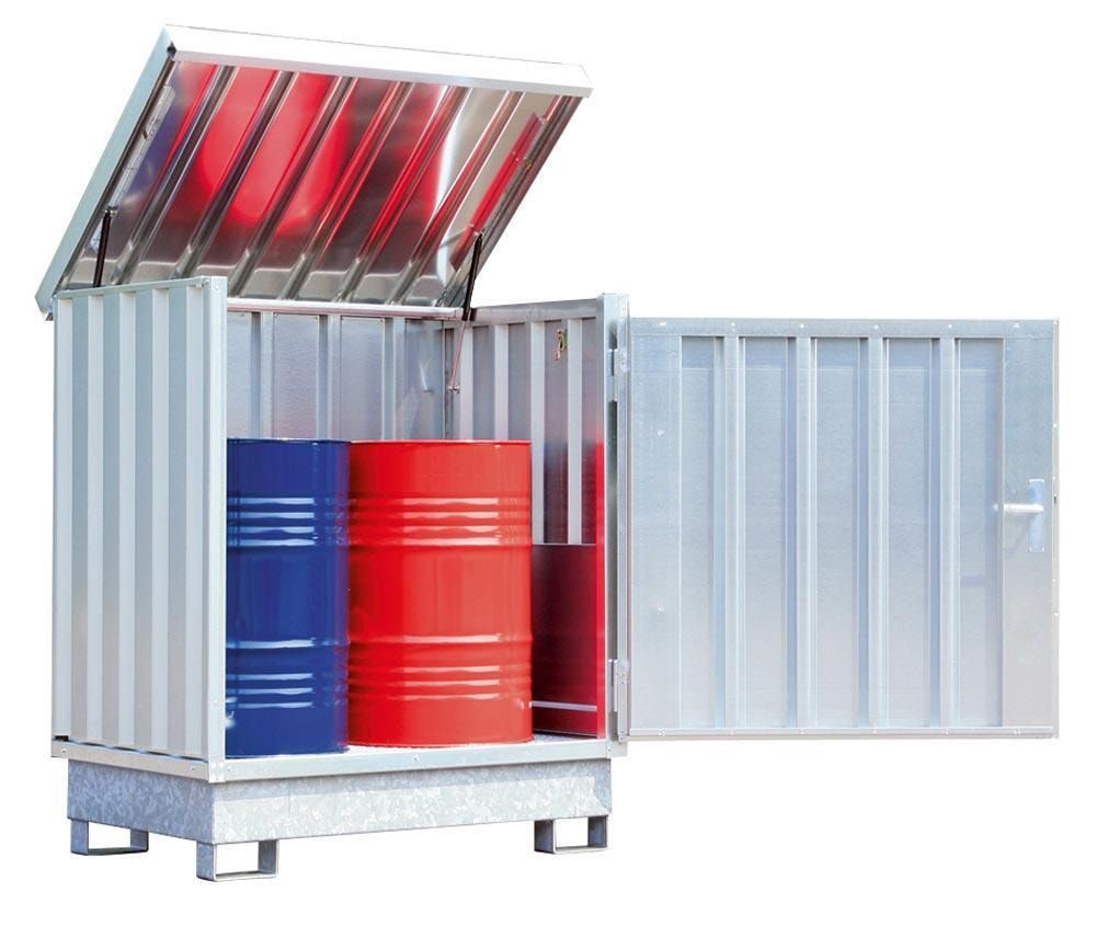 Gefahrstoffdepot 1 qm - 1.685 x 1.420 x 1.080 mm (HxBxT) - Auffangvolumen 214 l