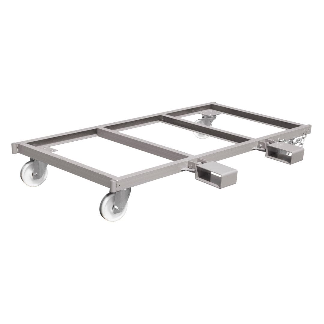 Langgutseitenwagen - Traglast 1.350 kg - Einfahrtaschen klappbar - 730 x 1.300 x 2.070 mm (HxBxT) - feuerrot