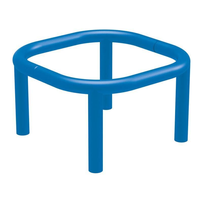 Rundumschutz, Schutzbügel, steckbar, Einbetonierung, 700 x 700 mm (HxB), Durchmesser 60 mm, Farbe enzianblau