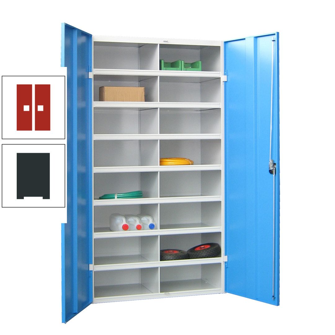 Aktenschrank - Fächerschrank - Sortierstation - 16 Fächer - Büroschrank - Dokumentenablage - 1.800 x 1.000 x 530 mm (HxBxT) - anthrazitgrau