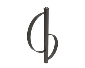Fahrradbügel - Anlehnbügel - Fahrradständer - zum Einbetonieren - Kopftyp Agora - 1.000 x 675 mm (HxB) - Farbe wählbar
