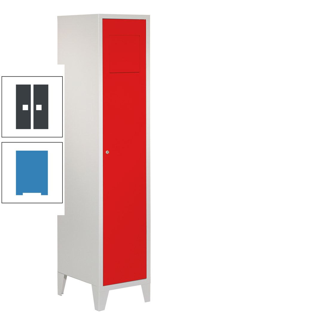 Wäschesammelschrank - 1.850 x 400 x 500 mm (HxBxT) - Füße - Drehriegel - anthrazitgrau
