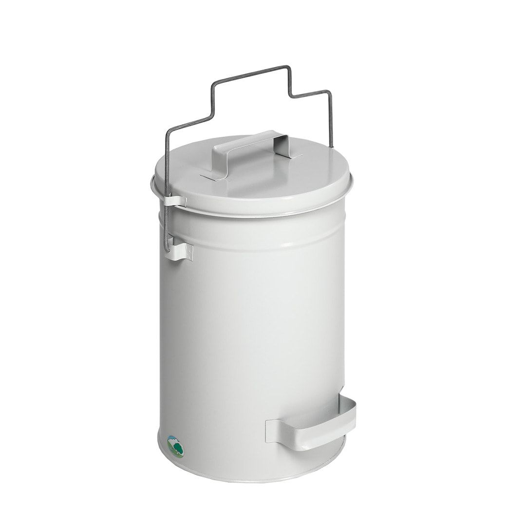Abfalleimer - Sicherheitsbehälter - rund - Volumen 15 l - 520 x 270 x 270 mm (HxBxT) - Edelstahl