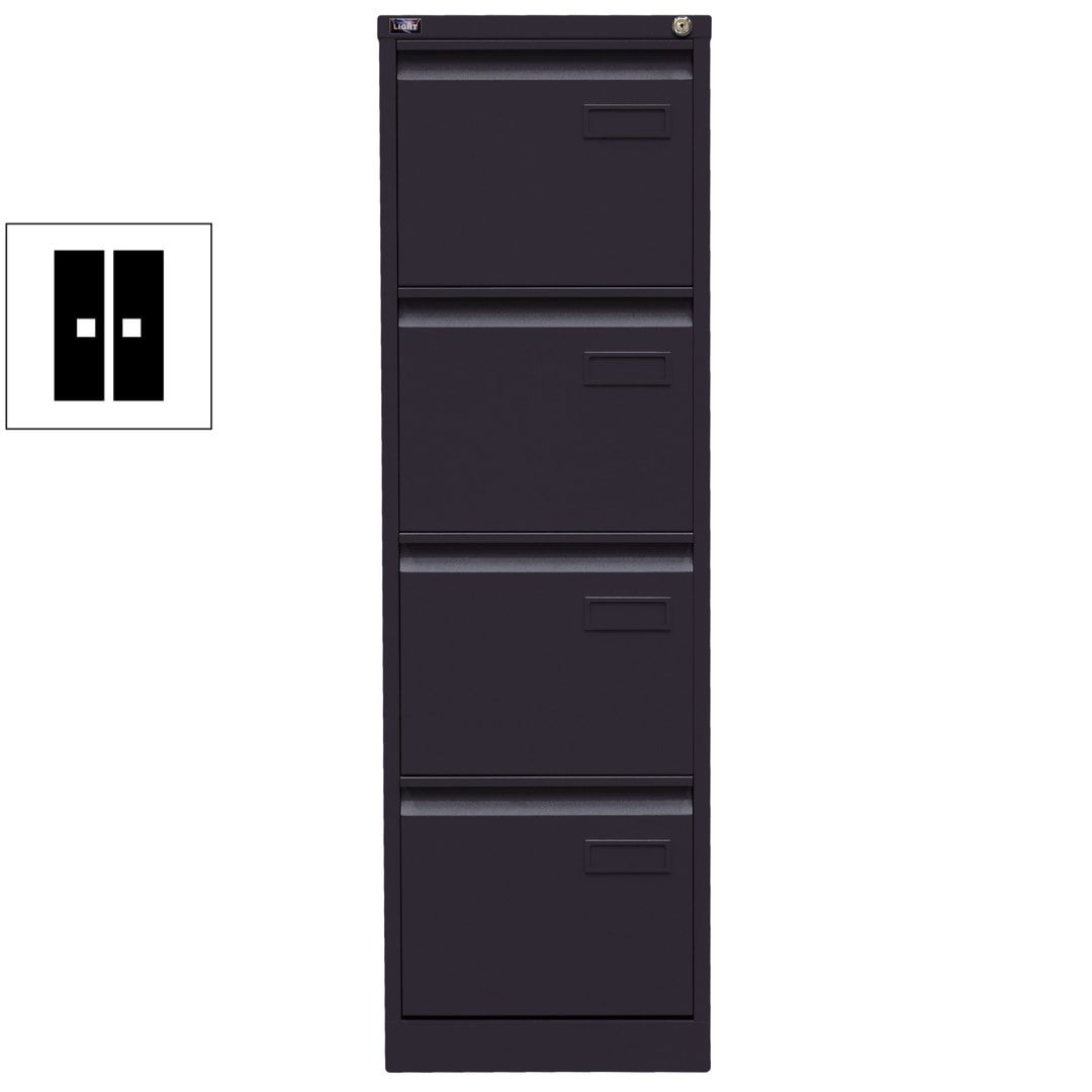 Bisley Light Hängeregistraturschrank - 2 Schubladen - einbahnig - Farbe blau