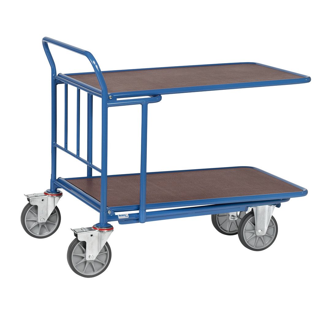 Fetra - Ineinanderschiebbarer Wagen m. 2 Ebenen - 400 kg Traglast - Ladefläche 500 x 850 mm (BxT)