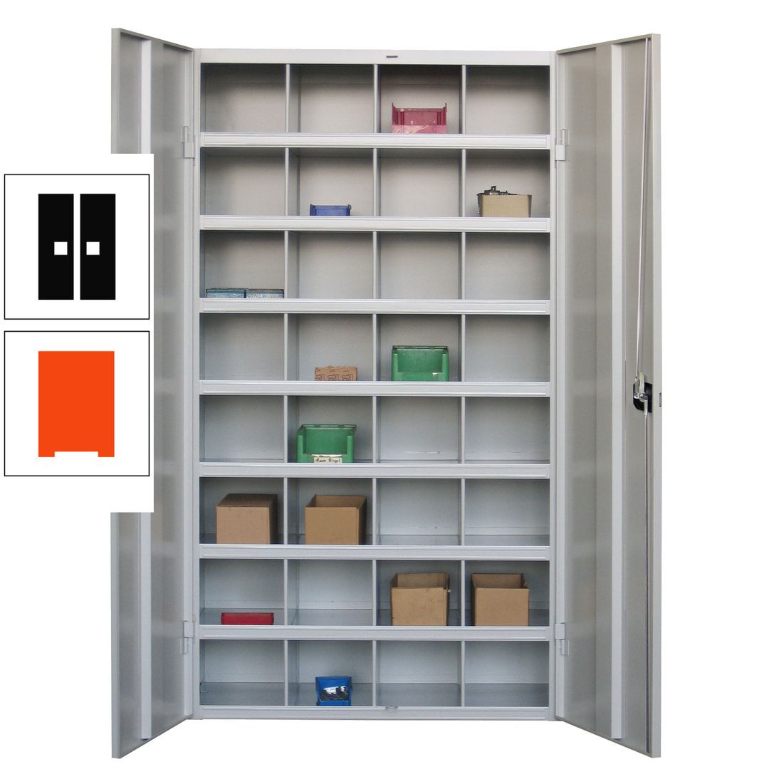 Fächerschrank - Sortierstation - Büroschrank - 32 Fächer - 1.800 x 1.000 x 530 mm (HxBxT) - Materialschrank - anthrazitgrau