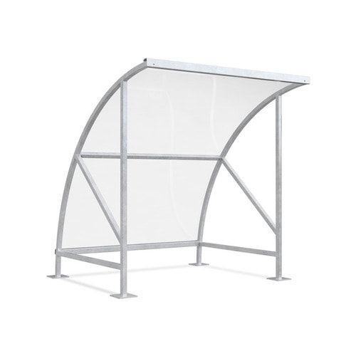 Fahrradunterstand - Fahrradgarage mit Bogendach - Stahl und Kunststoff - 2.290 x 2.090 x 2.100 mm (HxBxT) - Farbe Achatgrau