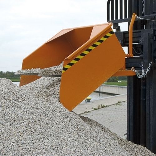 Eichinger Stapler-Schaufel mit Durchschub, Seilzug, Volumen 1.000 l, Traglast 3.000 kg, Maße 650 x 1.300 x 1.300 mm, Farbe anthrazitgrau (RAL 7016)
