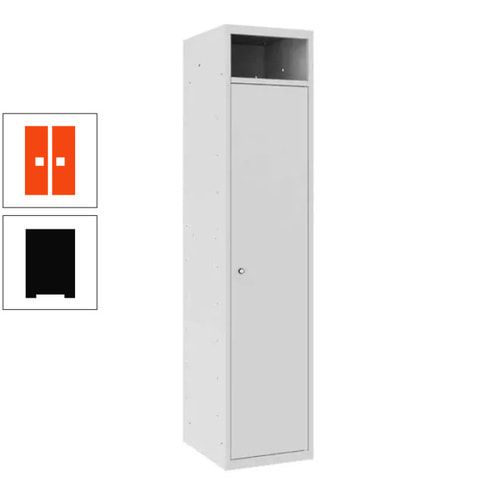 Wäschesammelschrank, Wäscheschrank, Einwurfschlitz, Zylinderschloss, 1.800 x 400 x 500 mm (HxBxT), Korpus anthrazitgrau, Front anthrazitgrau