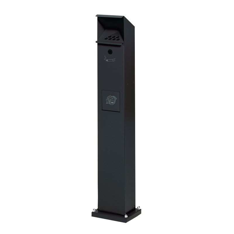 Standascher - Abfallsammler - Volumen 5 l - 1.150 x 180 x 150 mm (HxBxT) - Aluminium, geprägt