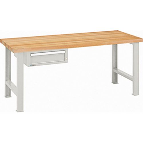 Werkbank - 0,6 t - (HxBxT) 840 x 1.500 x 750 mm - 1 Schublade - grau