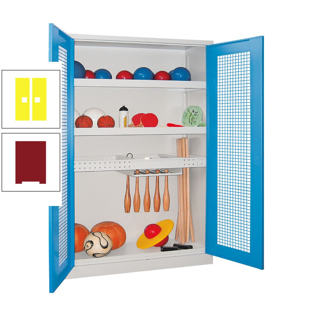 Sportschrank - Vollblechtüren - Variante 2 - 1.950x1.200x500 mm (HxBxT) - anthrazitgrau