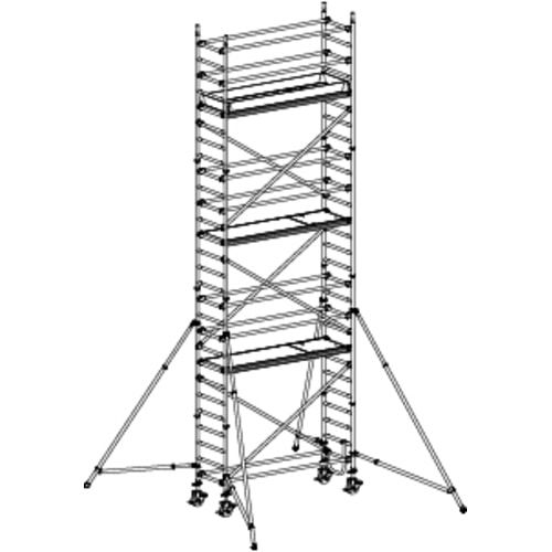 Fahrgerüst mit Auslegern - fahrbar - 2.640 x 2.450 x 800 mm (HxBxT) - Hymer