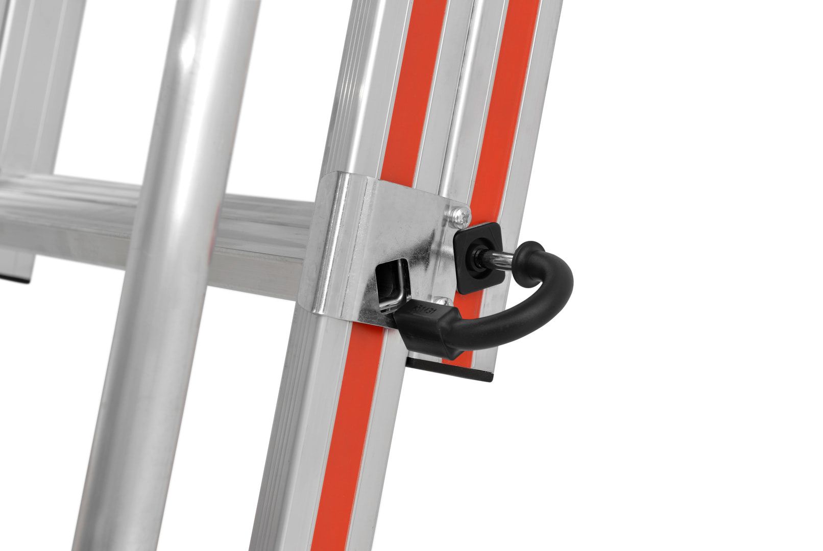 Einhänge-Schiebeleiter - Aluminium - ausziehbare Handläufe - Breite 550 mm - Länge 3.260 mm