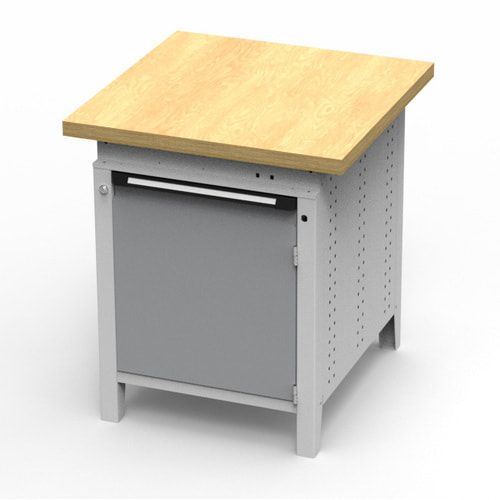 OTTOKIND Werkbank - Arbeitsplatte bündig - 850 x 605 x 750 mm (HxBxT) - Schrank - lichtgrau