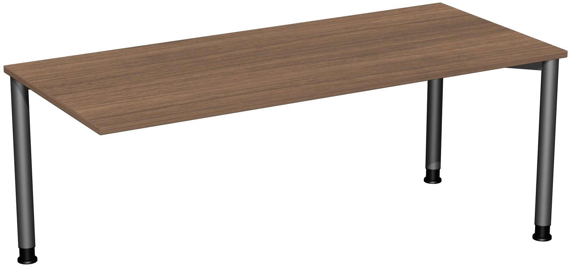 Schreibtisch - 4-Fuß Flex - Bürotisch - Höhe 680-800 mm - 1.000 x 800 mm (BxT) - Gestell anthrazit - Ahorn