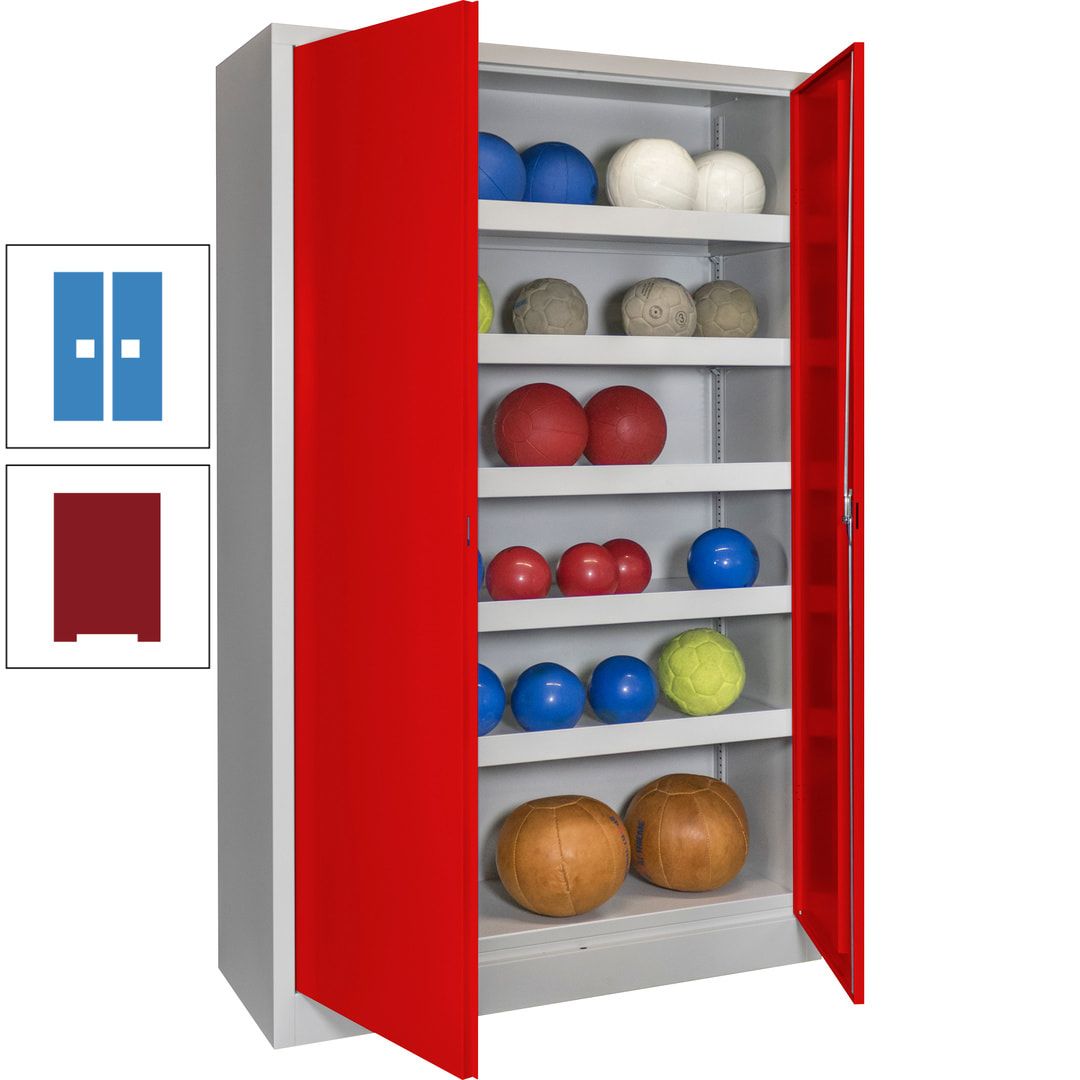 Ballschrank - Vollblechtüren - 5 Böden - 1.950x1.200x500 mm (HxBxT) - anthrazitgrau