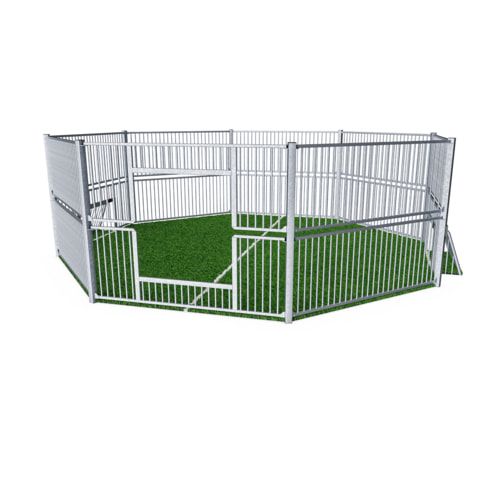 Panna Multisportarena, 2m Höhe, vandalismussicher, Karbonstahl, Hockey Eingang, ab 3 Jahre, 2.030 x 6.330 x 6.930 mm (HxBxT), Farbe Metallgrau