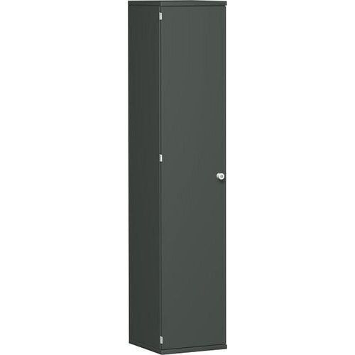 Flügeltürenschrank, Holztüren, Schloss links, 5 Ordnerhöhen, 4 Einlegeböden, 1.920 x 400 x 425 mm (HxBxT), Frontfarbe Ahorn, Korpusfarbe Ahorn