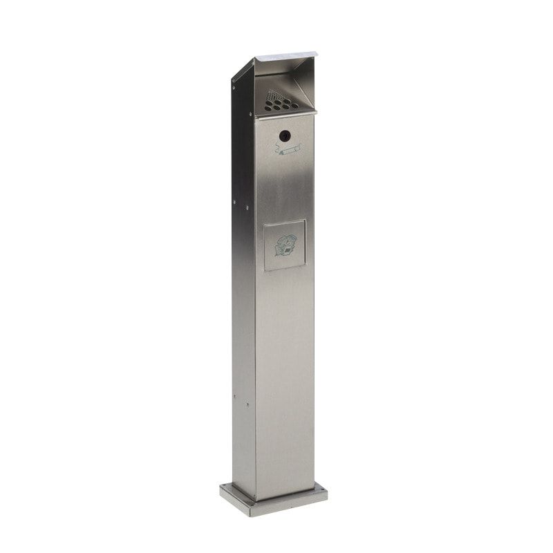 Standascher - Abfallsammler - Volumen 5 l - 1.150 x 180 x 150 mm (HxBxT) - Aluminium, geprägt