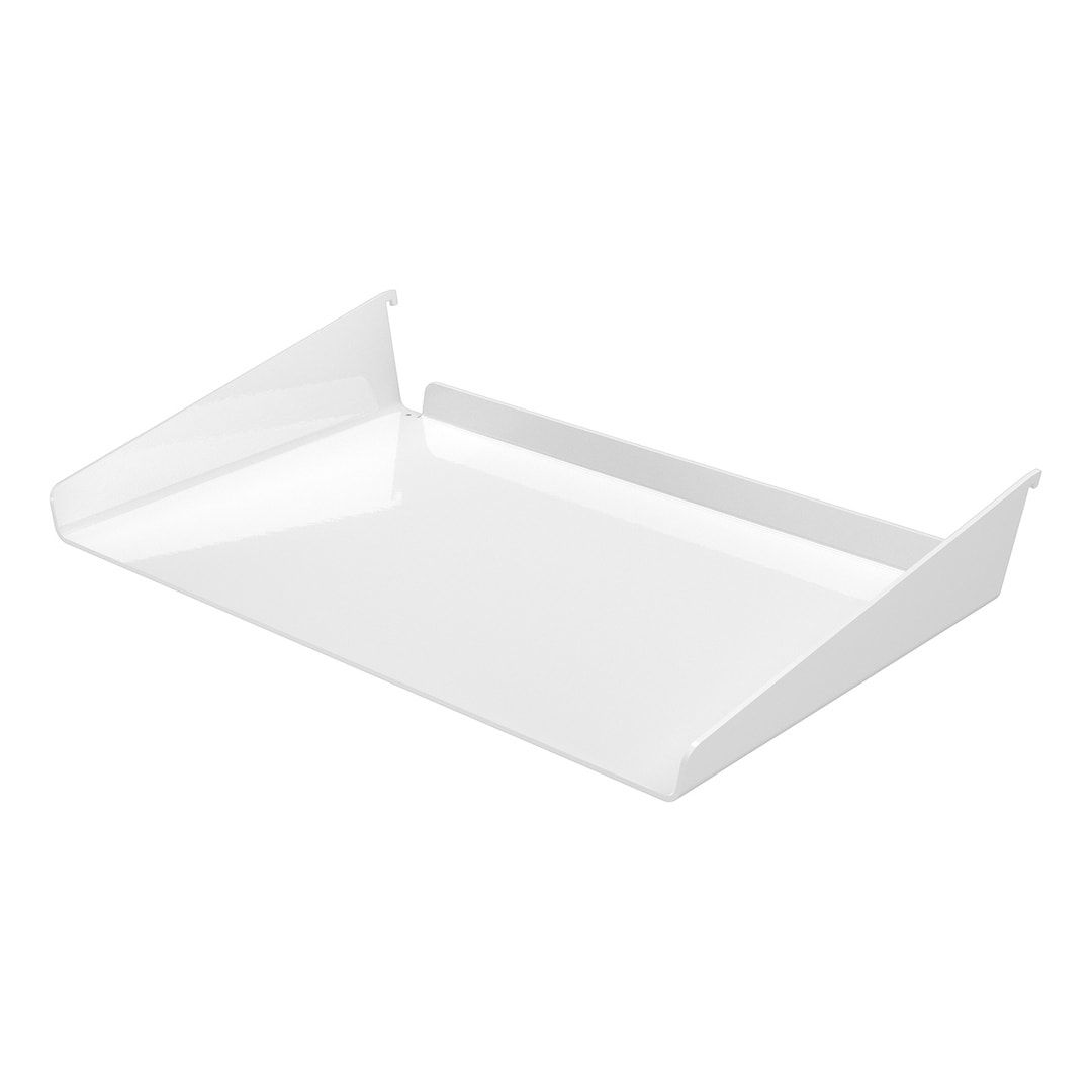 A4-Ablage, Heftablage, Briefablage, Organisator, Utensilienhalter, für Schienensystem, Schienenbefestigung, 56 x 341 x 208 mm (HxBxT), weiß