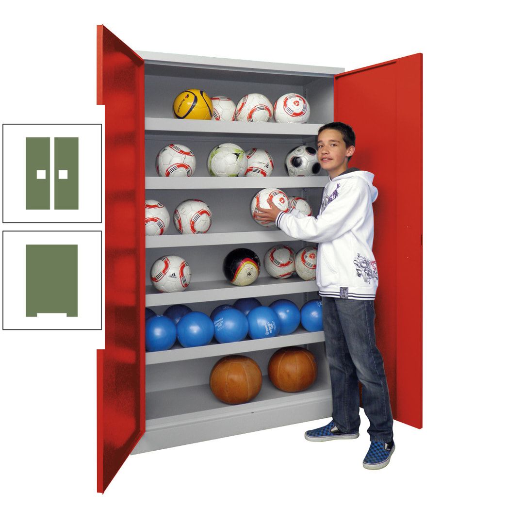 Ballschrank - Vollblechtüren - 5 Böden - 1.950x1.500x500 mm (HxBxT) - anthrazitgrau