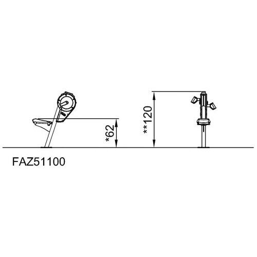 Arm Bike, Cardio, interaktiv, verstellbar, Elektromotor, Selbstantrieb, Edelstahlkurbel, Q-Faktor 175 mm, 1.200 x 540 x 930 mm (HxBxT), Grau