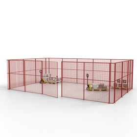 Maschinen Schutzgitter - Hallentrennwand - Sicherheitszaun - Tür - 22 m - 2.200 x 6.400 x 4.900 mm (HxBxT) - Farben wählbar