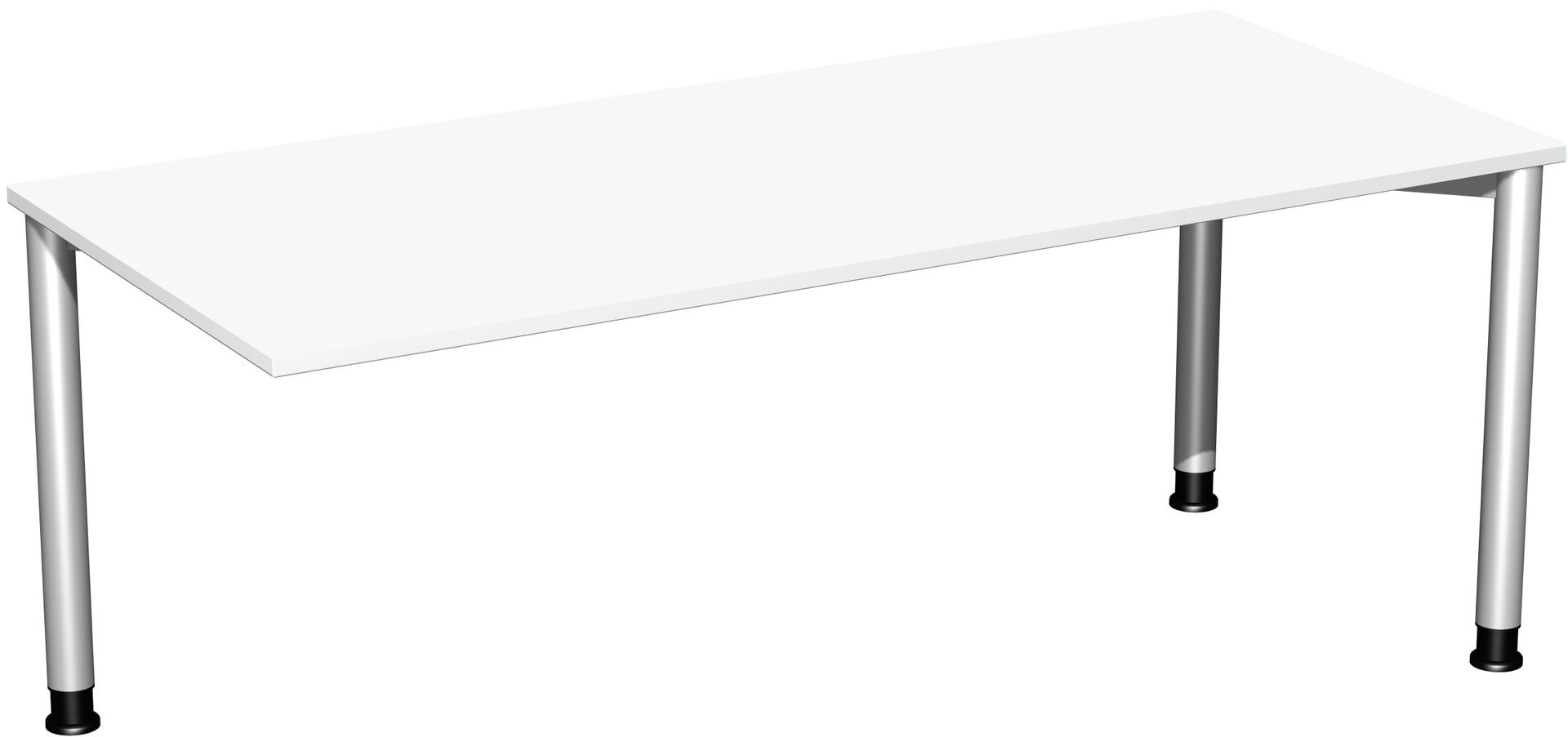 Schreibtisch - 4-Fuß Flex - Bürotisch - Höhe 680-800 mm - 1.000 x 800 mm (BxT) - Gestell anthrazit - Ahorn