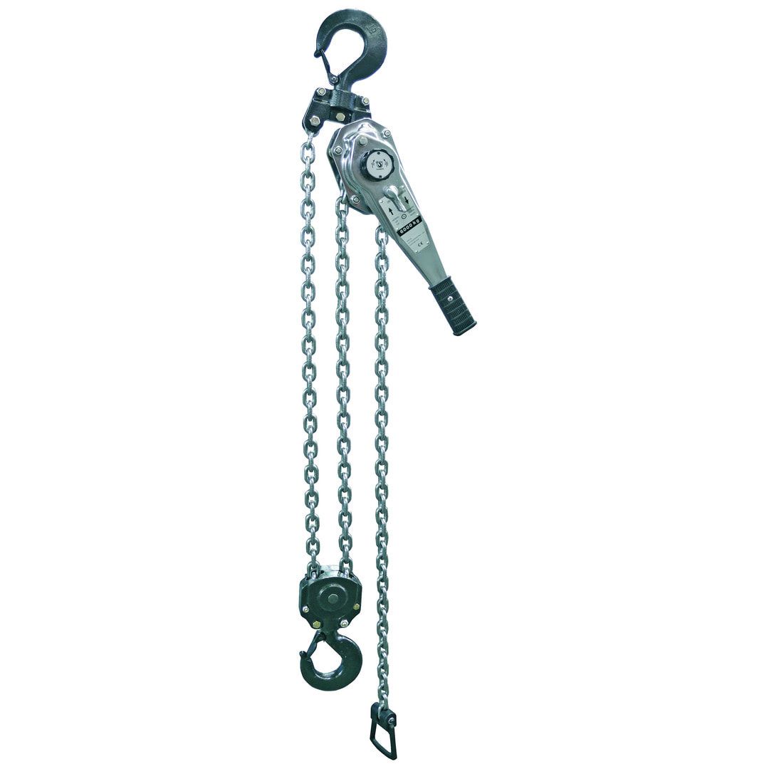 Hebelzug verchromt - Tragkraft 1.600 kg - Hub 1,5 m - Bauhöhe 360 mm