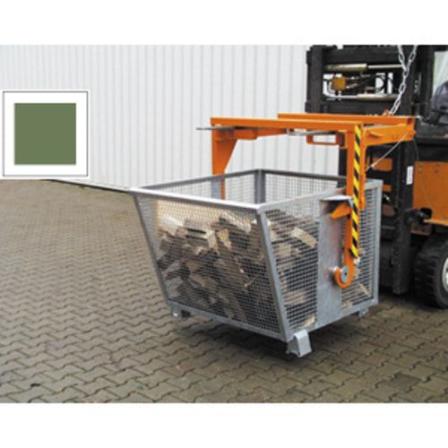 BAUER Gitterbehälter für Kipptraverse - 900 l Volumen - Tragkraft 500 kg - feuerrot