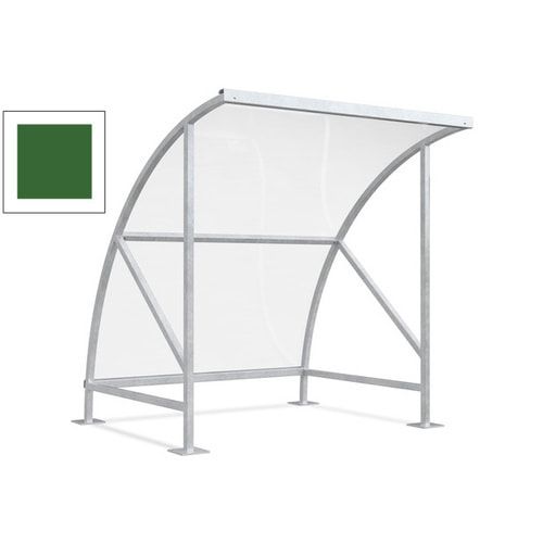 Fahrradunterstand - Fahrradgarage mit Bogendach - Stahl und Kunststoff - 2.290 x 2.090 x 2.100 mm (HxBxT) - Farbe Achatgrau