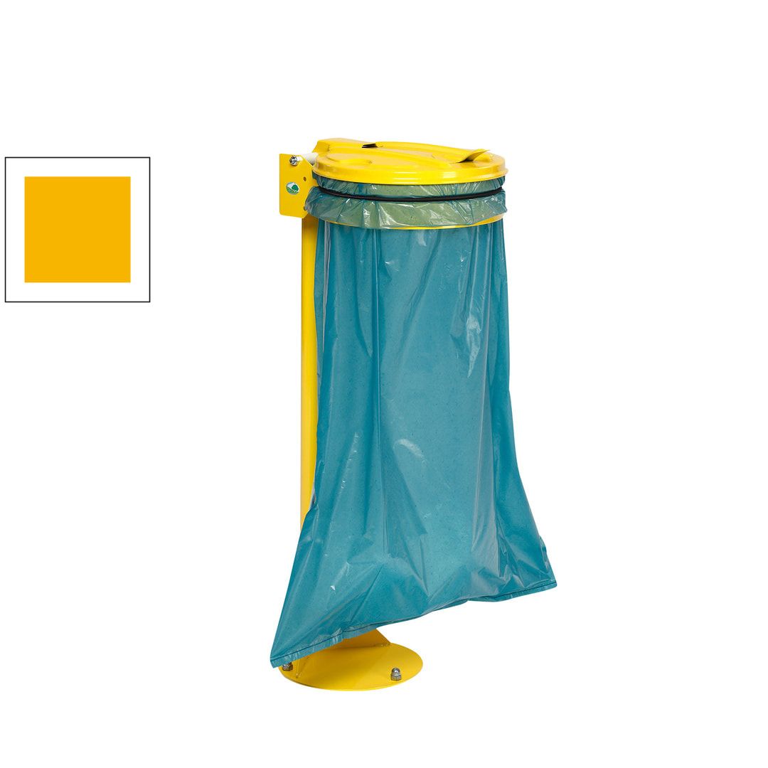 Müllsackhalter - Standgerät - Stahl - Kunststoff Deckel - für 120 l Säcke - 1.050 x 370 x 465 mm (HxBxT) - enzianblau