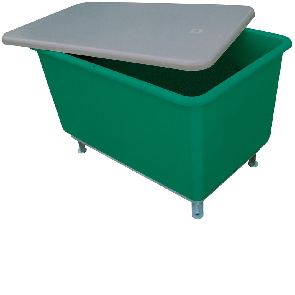 Rechteckbehälter - GFK - 290 x 880 x 580 mm (HxBxT) - 100 l - blau