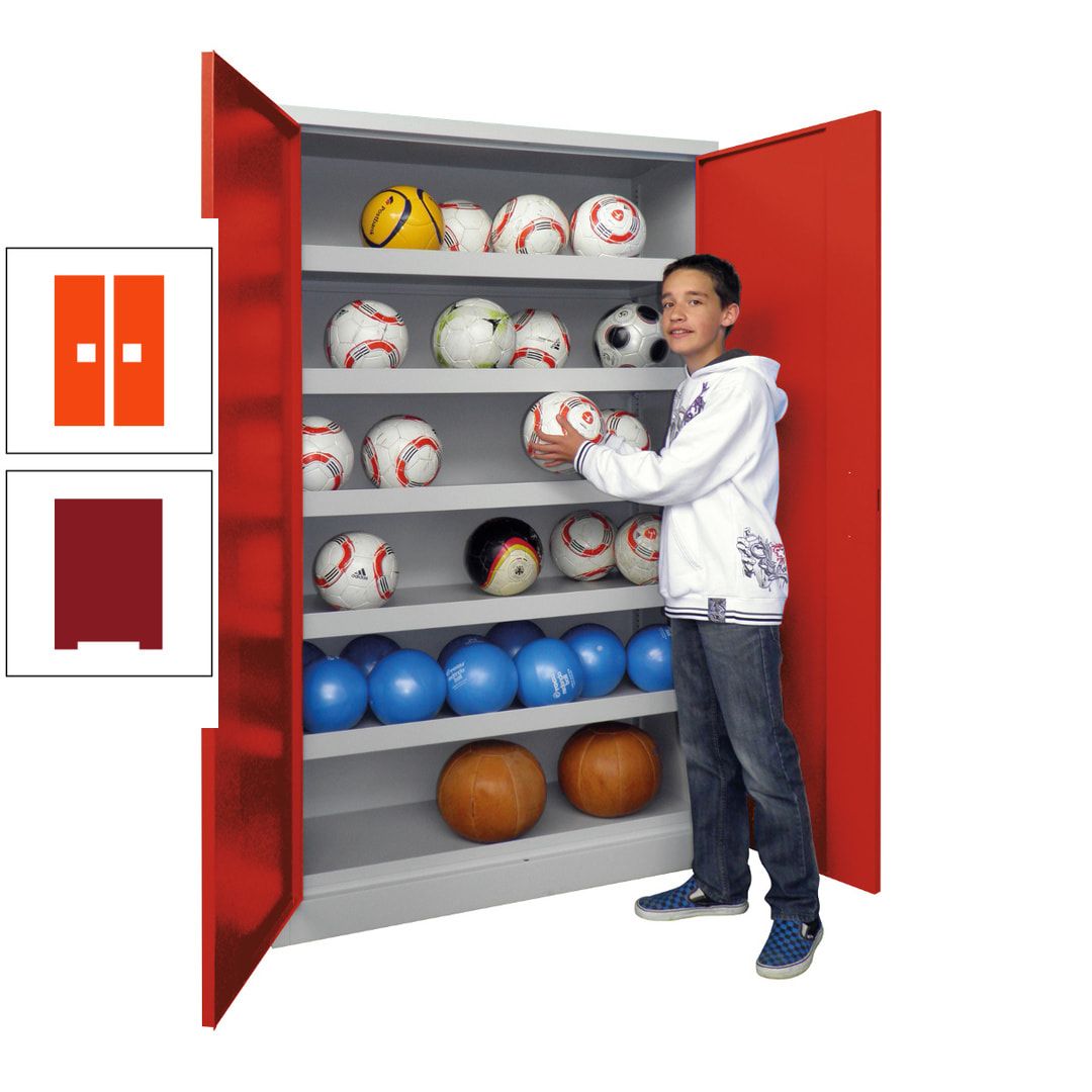 Ballschrank - Vollblechtüren - 5 Böden - 1.950x1.500x500 mm (HxBxT) - anthrazitgrau