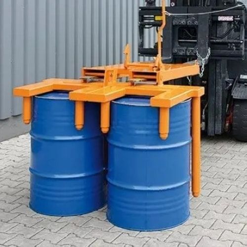 Eichinger Fasswender, Stapler, 1 x 200 l Fass, Traglast 500 kg, Seilzug, automatische Verriegelung bei 8 Grad, Farbe: anthrazitgrau (RAL 7016)