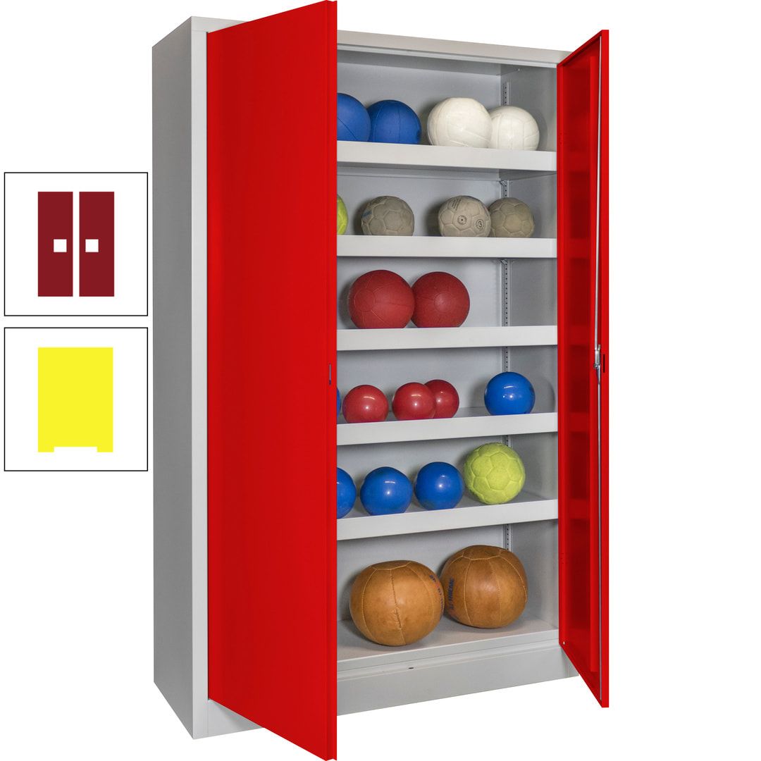 Ballschrank - Vollblechtüren - 5 Böden - 1.950x1.200x500 mm (HxBxT) - anthrazitgrau