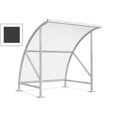 Fahrradunterstand - Fahrradgarage mit Bogendach - Stahl und Kunststoff - 2.290 x 2.090 x 2.100 mm (HxBxT) - Farbe Achatgrau