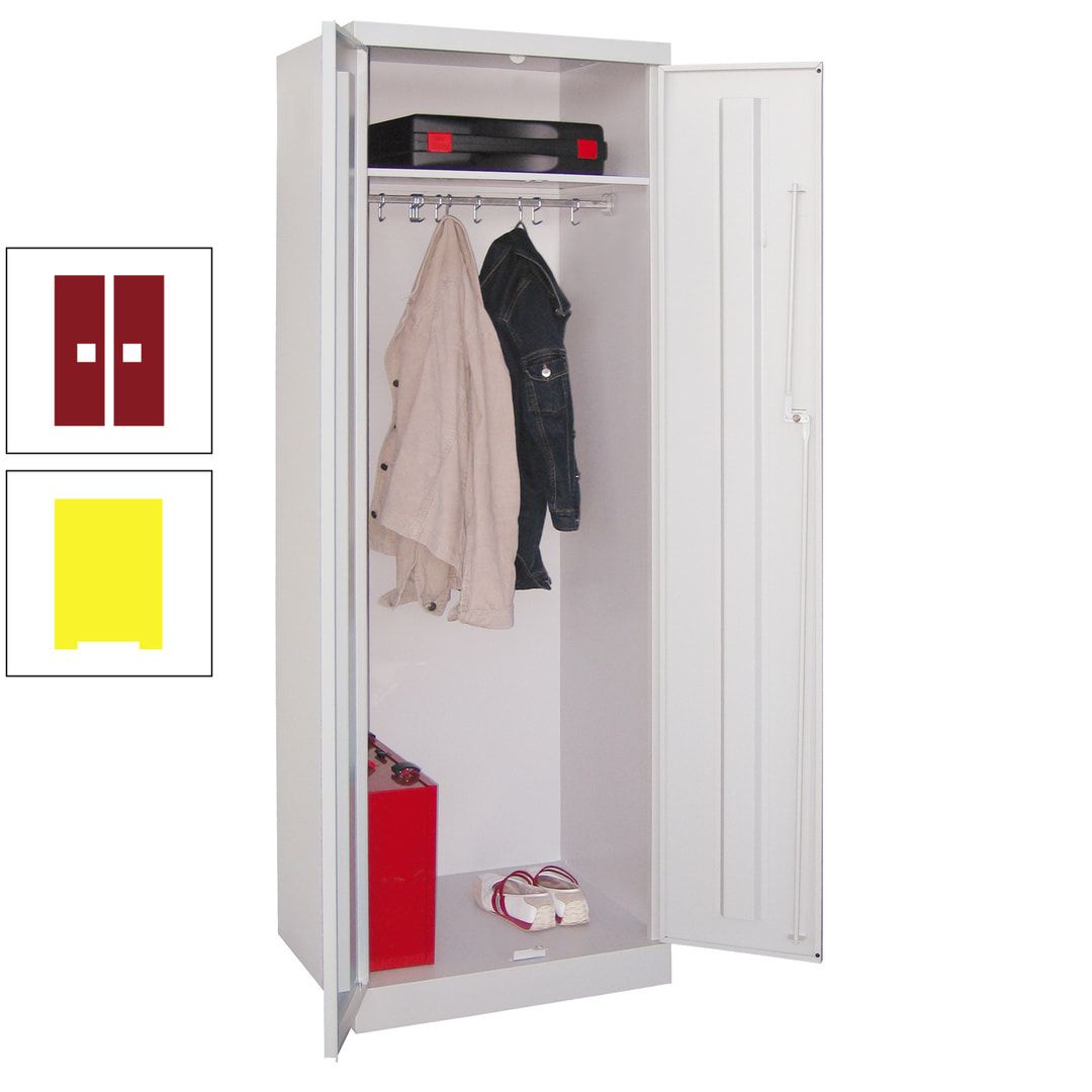 Garderobenschrank - 1 Fachboden - Kleiderstange - 1.800x600x500 mm (HxBxT) - Zylinderschloss - anthrazitgrau