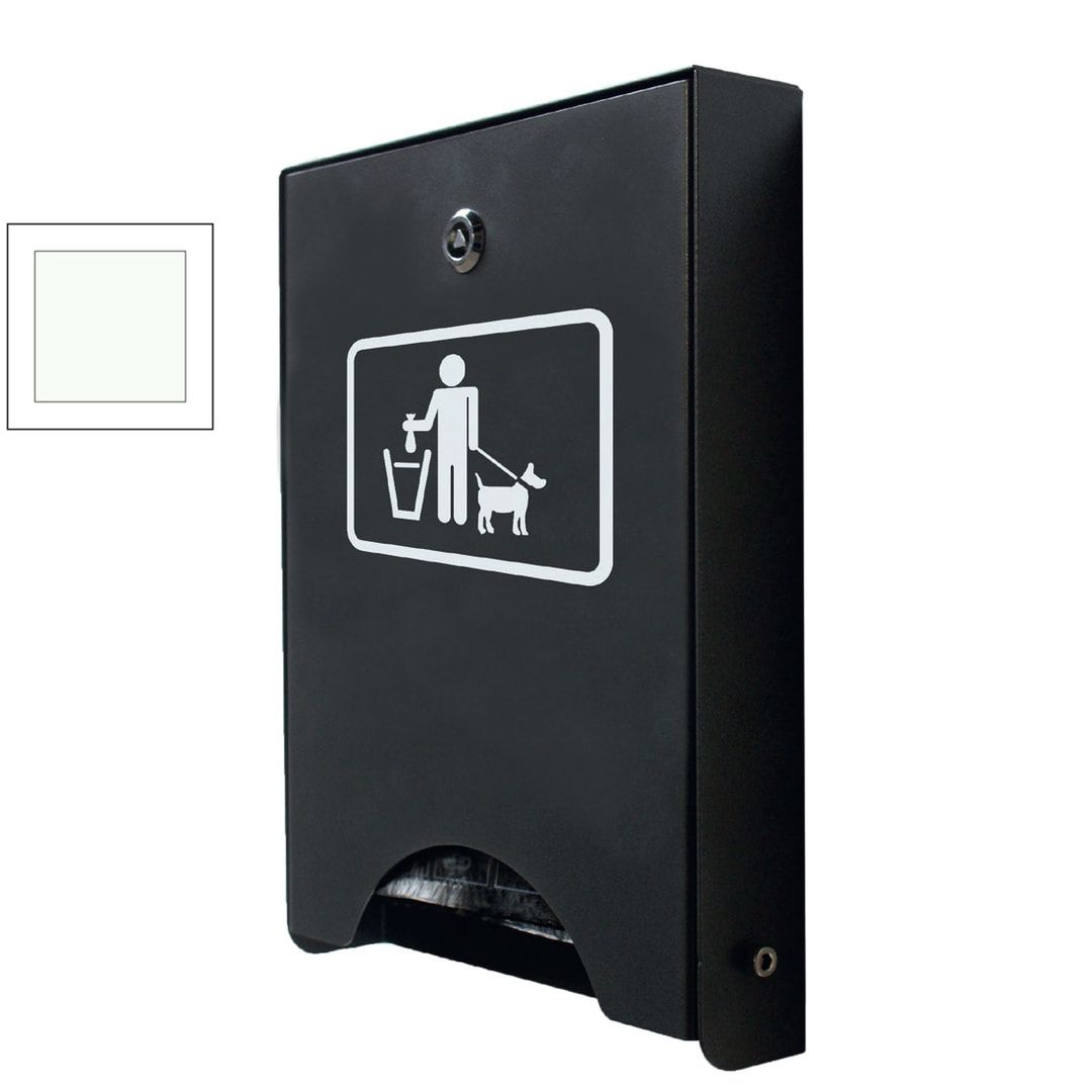 Hundetoilette - für 450 Beutel - Wand- oder Pfostenbefestigung - anthrazitgrau