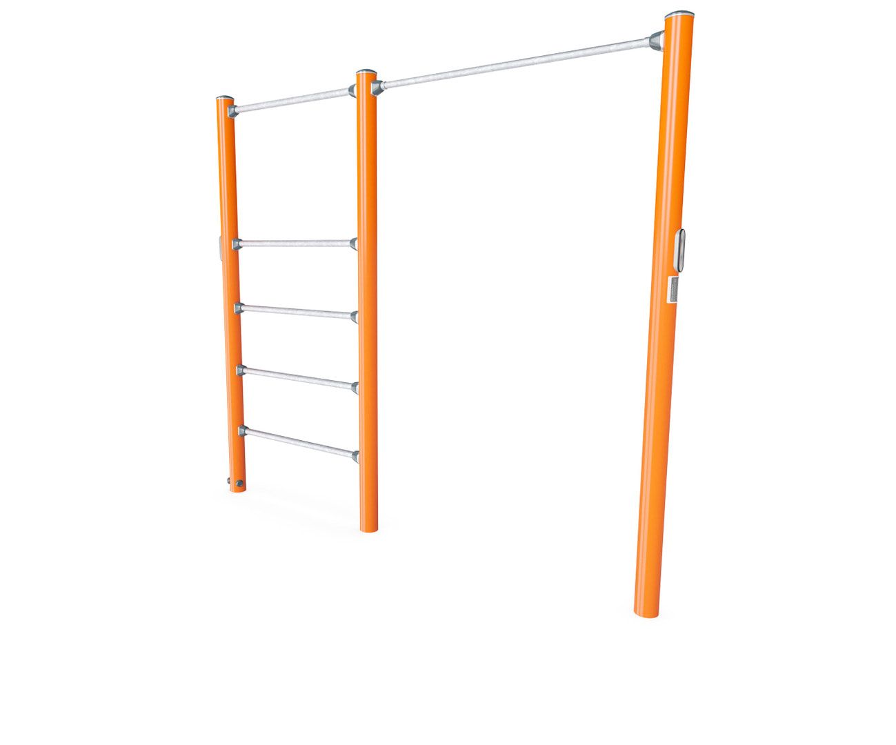 Pull-Up Station, Liegestütze Klimmzug, interaktiv, App, feuerverzinkt, Calisthenics, ab 13 Jahre, 2 Nutzer, 2.400 x 130 x 2.270 mm (HxBxT), Grau