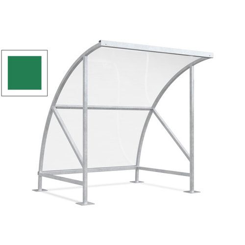 Fahrradunterstand - Fahrradgarage mit Bogendach - Stahl und Kunststoff - 2.290 x 2.090 x 2.100 mm (HxBxT) - Farbe Achatgrau