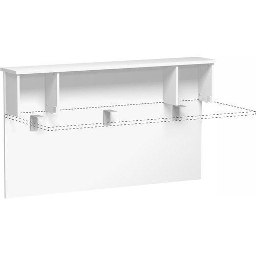 Anbau Thekenelement, Anbaumodul, Monitorausschnitt, Fachseiten, 25 mm Dreischicht-Feinspan, 1.025 x 1.800 x 300 mm (HxBxT), Dekor Ahorn