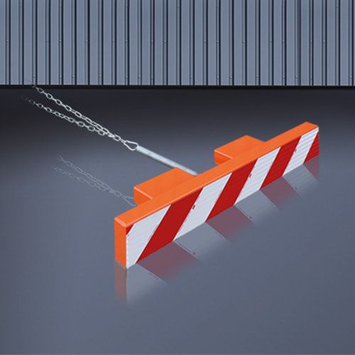 Eichinger Gabelzinken Schutzbalken, Stapler Zinkenabdeckung, Warnmarkierung rot-weiß, Kettensicherung, 150 x 1.000 x 200 mm (HxBxT), Farbe: reinorange