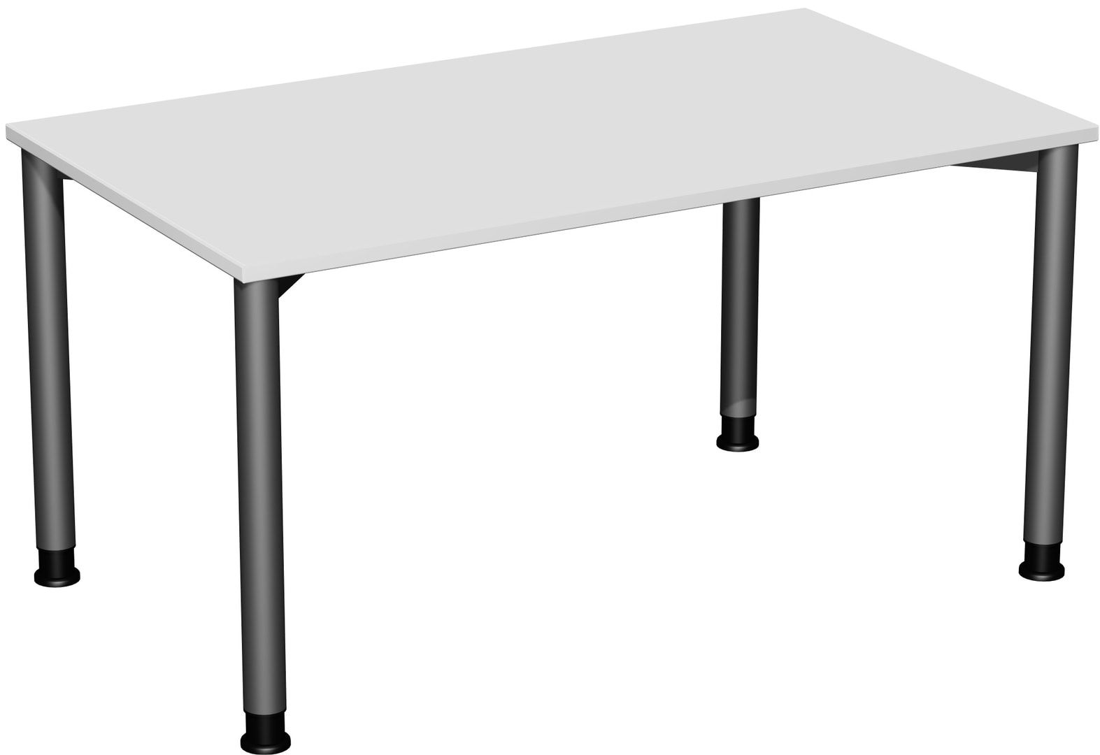 Schreibtisch - 4-Fuß Flex - Bürotisch - Höhe 680-800 mm - 1.000 x 800 mm (BxT) - Gestell anthrazit - Ahorn