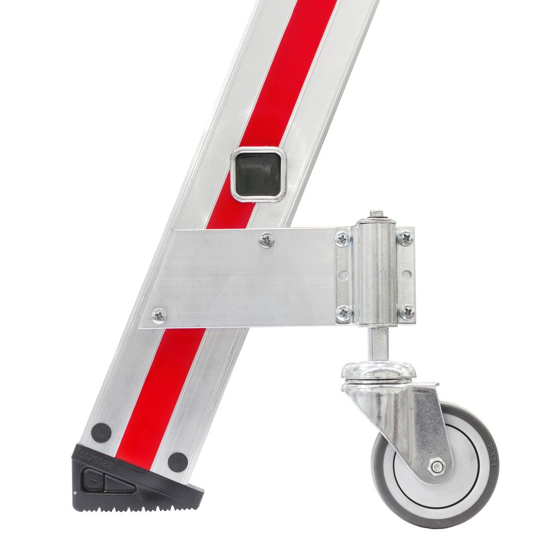 Plattformleiter mit Handlauf - Leiterlänge 1.950 mm - mit Einhängehaken und Ablageschale - Aluleiter - Hymer